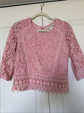 American Rag Pink Lace Top